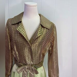 Vintage 1960s Bespoke Hostess Dress formal maxi dress gala